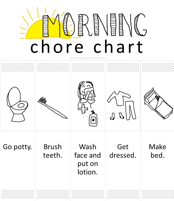 Chore Chart Magnet Template